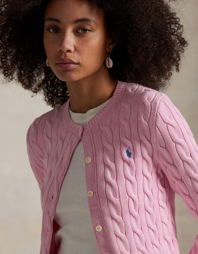 Polo Ralph Lauren - Cable-Knit Cotton Crewneck Cardigan