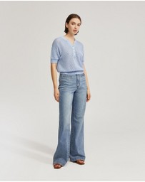 Oxford - Gita Knitted Button Top