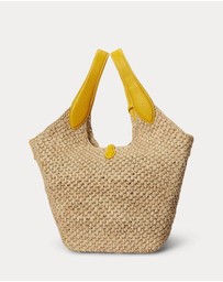 Polo Ralph Lauren - Polo Play Raffia-Leather Logo Tote