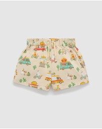 Purebaby - Pull on Printed Short -Kids-Babies