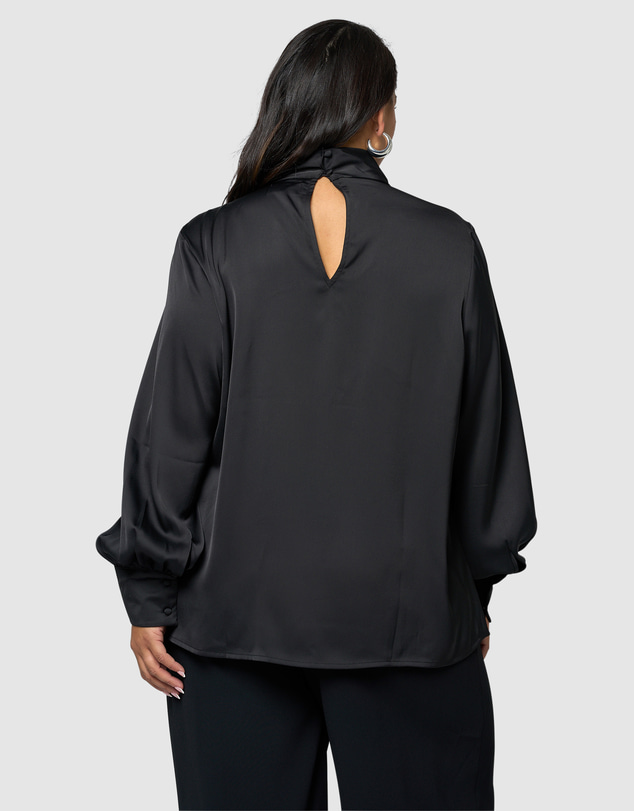 Pink Dusk by Curve Project - Bang Bang Satin Blouse