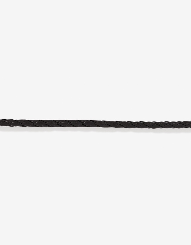 Michael Hill - Men's Braided Leather Bracelet with Sterling Silver