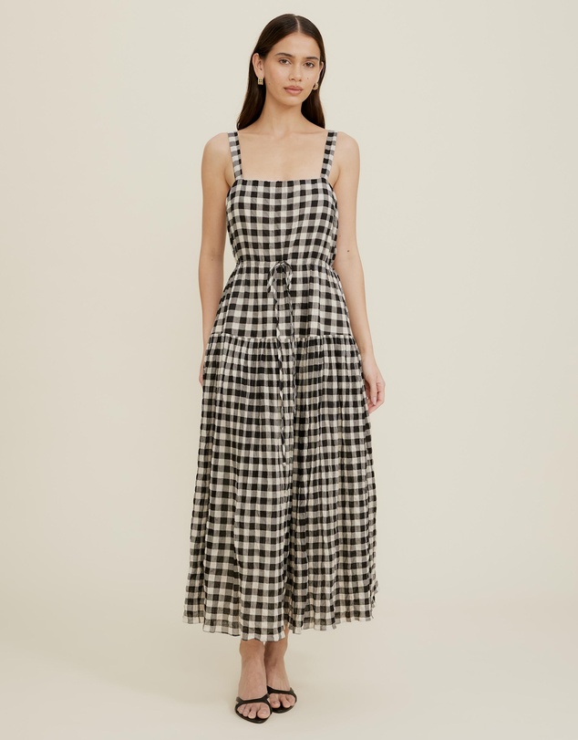 The Fated - Yvelines Check Midi Dress