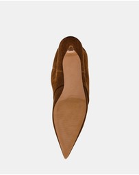Steve Madden - Luca Chestnut Suede Heeled Boots