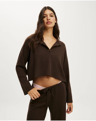 Cotton On Body - Super Soft Waffle Henley Top