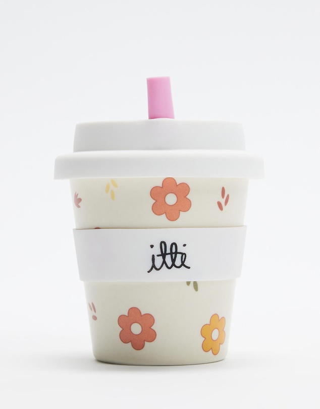 itti bitti - Bamboo Reusable Baby Cino Cup With 2 Straws - Babies-Kids