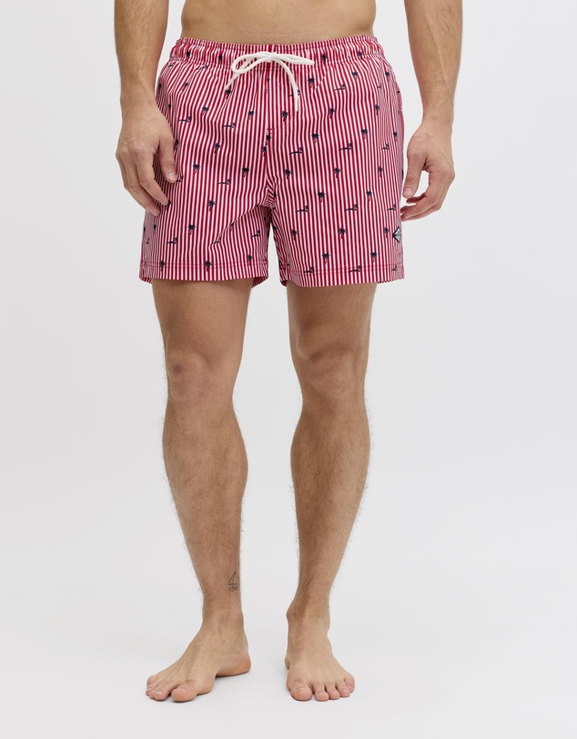 Jack & Jones - Jpstmaui Breeze Mini Stripe Swim Shorts