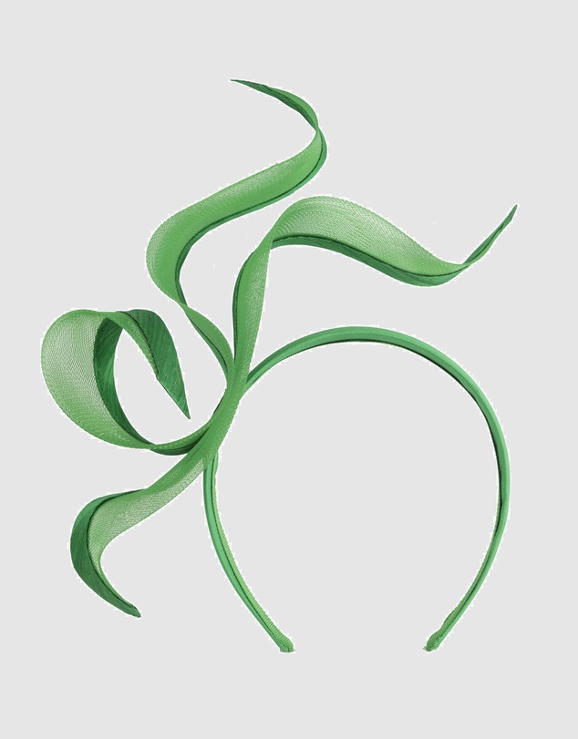 Fillies Collection - Bespoke Sculpted Green Racing Fascinator
