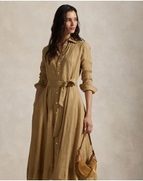 Polo Ralph Lauren - Belted Linen A-Line Shirtdress