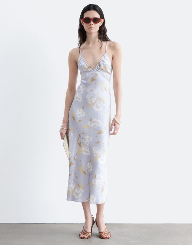& Other Stories - Satin Slip Midi Dress