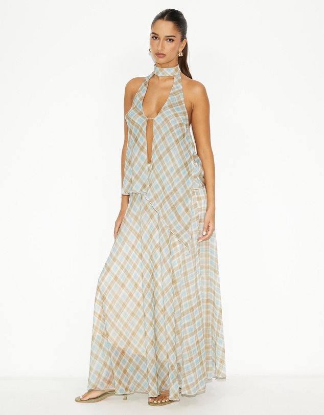 Dazie - Afloat Check Halter Top