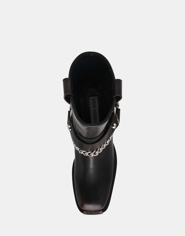 Steve Madden - Void Black Leather Boots