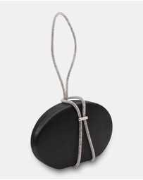 Morgan & Taylor - Celeste Satin Clutch in Black
