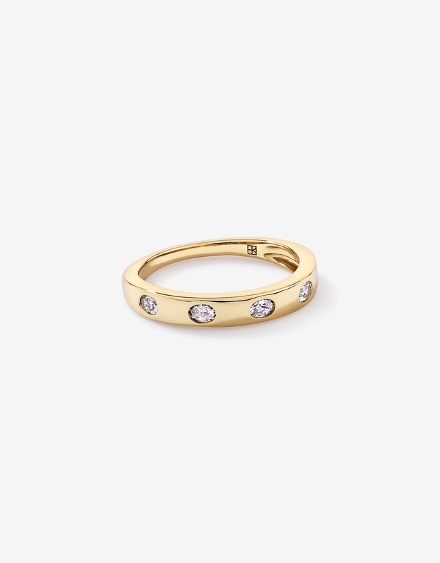 Michael Hill - 0.22TW Oval Laboratory-Grown Diamond Wedding Band in 14kt Yellow Gold