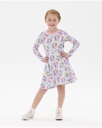 Rock Your Kid - Unicorn Pony Long Sleeve Polly Dress