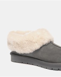 EVERAU - EverAU Ugg Homey Slipper Suede Cow Suede Upper House Shoes
