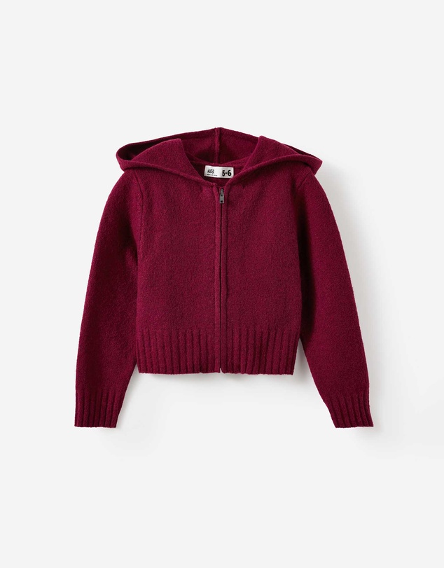 Cotton On Kids - Knitted Zip Through Hoodie