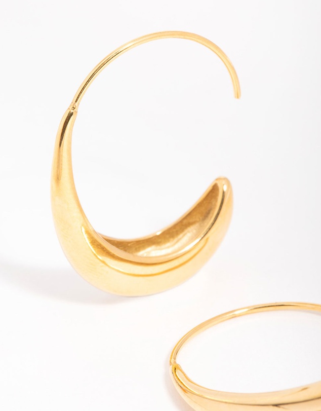 Lovisa - Waterproof Gold Plated Stainless Steel Thick Half Hoop Earrings