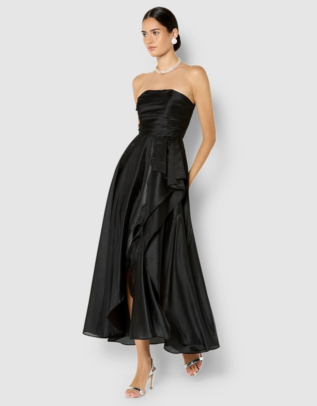 Montique - Lila Black Organza Gown