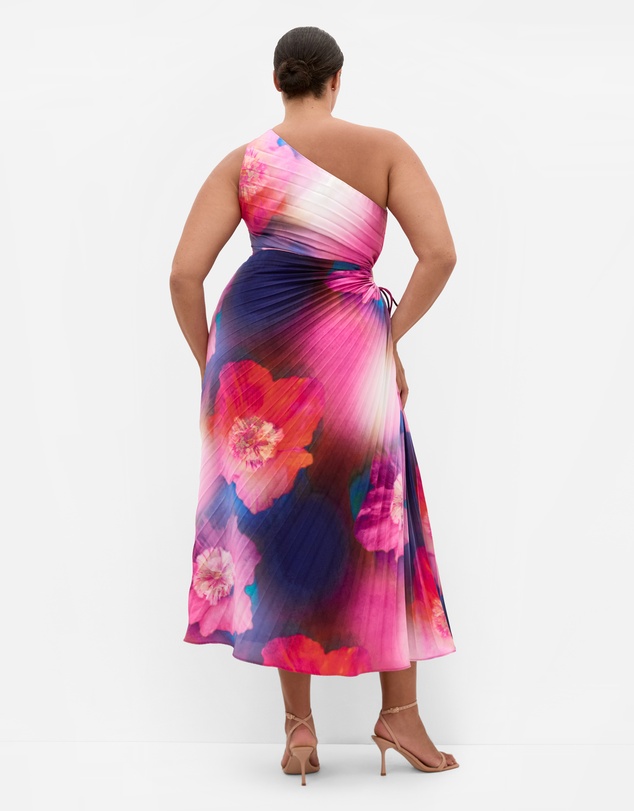 City Chic - Aliza Firework Print Pleat Maxi Dress