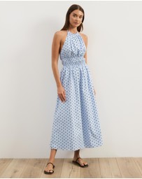 Atmos&Here - Georgia Cotton Poplin Halter Maxi Dress