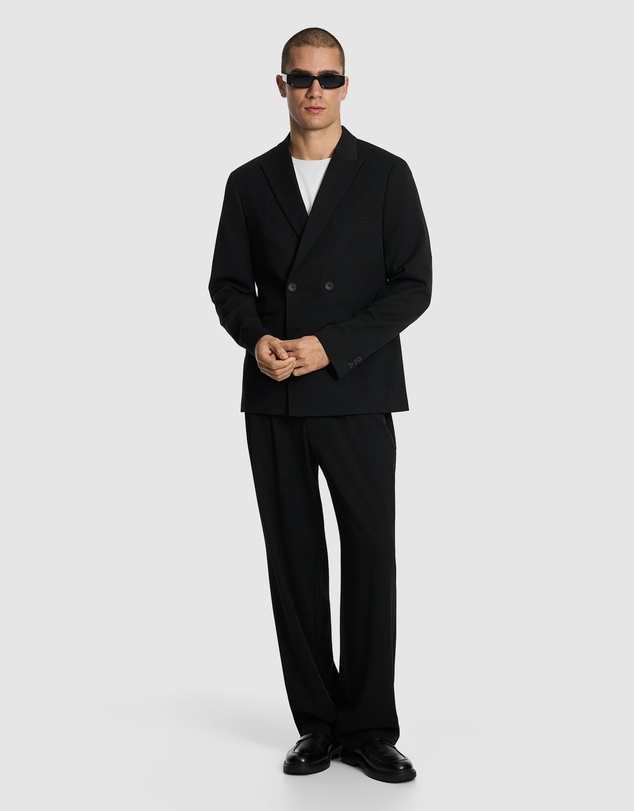 yd. - Brooks Double Breasted Relaxed Blazer