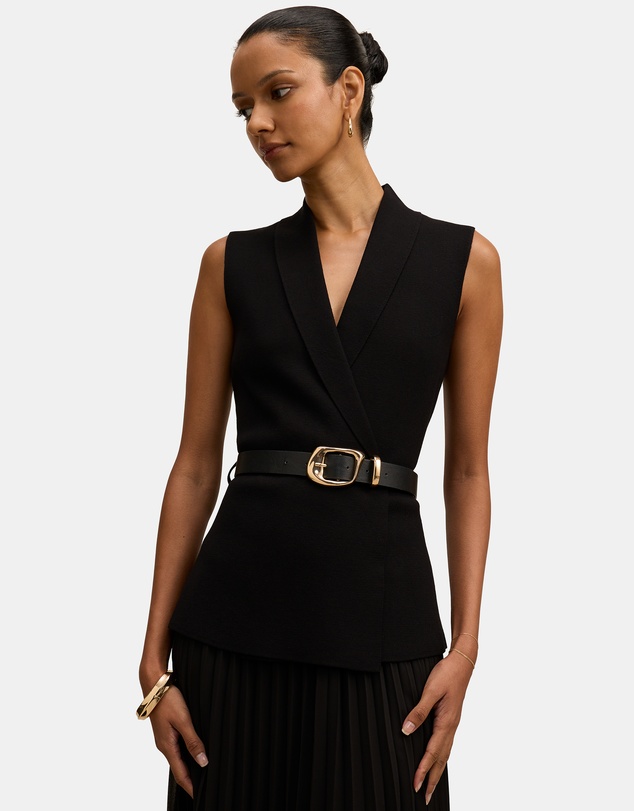 Forever New Petite - Bianca Petite Woven Mix Knitted Dress