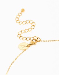 Lovisa - Waterproof Gold Plated Stainless Steel Strawberry & Flower Pendant Necklace