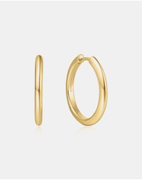 Ania Haie - Gold Tube Medium Hoop Earrings