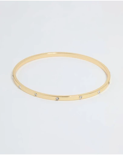 Lovisa - Gold Plated Diamante Inlay Bangle