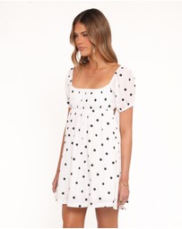Petal & Pup - Mona Mini Dress - Black Polka