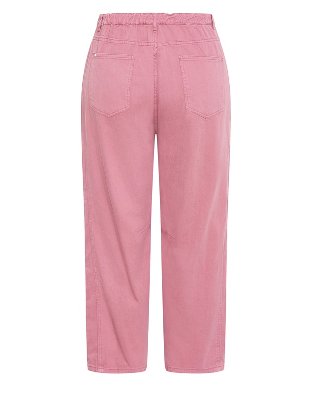 City Chic - Plus size Harley Fit Cassie Barrel Leg Jean - dusty pink