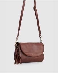 Evity - Ari Leather Flap Crossbody Bag