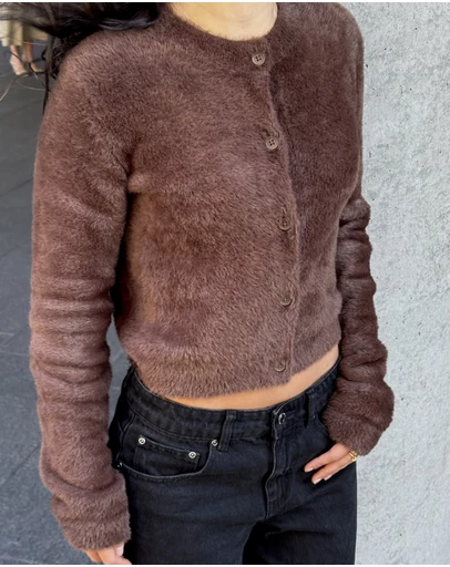 Dazie - Sloane Fuzzy Cardigan