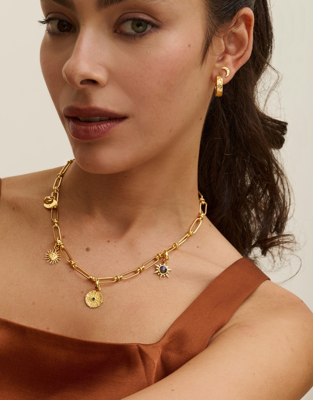 Ottoman Hands - Moon and Star Stud Earrings