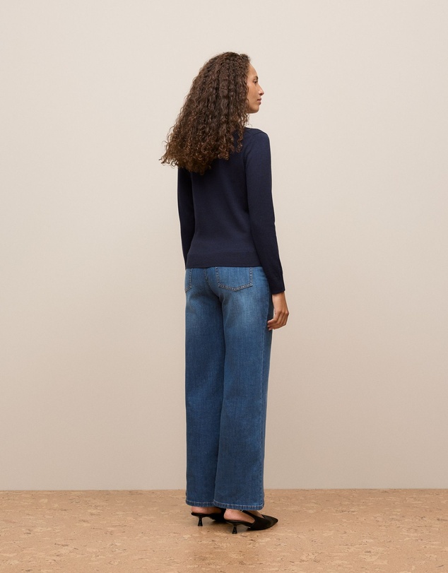 Trenery - Merino Classic Crew in Night Sky