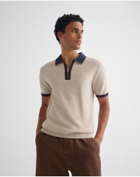 Oxford - Holden Zip Neck Knitted Polo