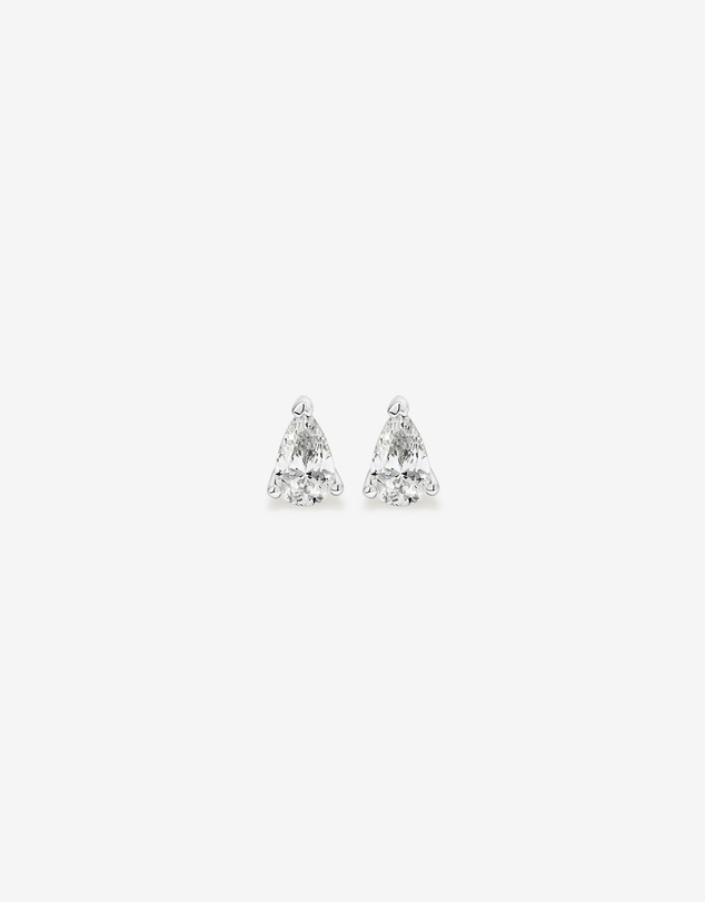 Michael Hill - Pear-Cut Cubic Zirconia Solitaire Stud Earrings in Sterling Silver