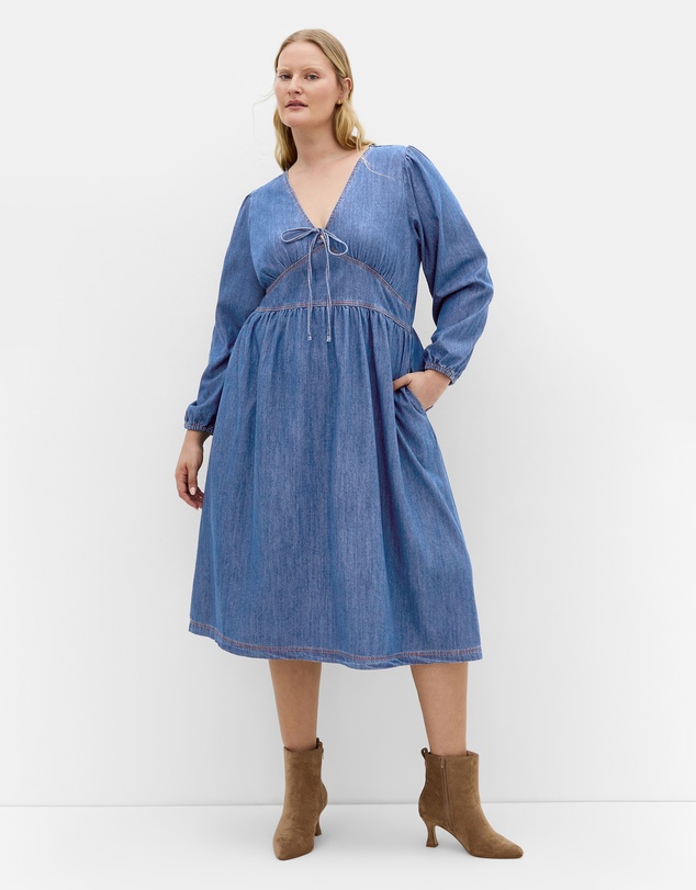 City Chic - Emelia Denim Midi Dress