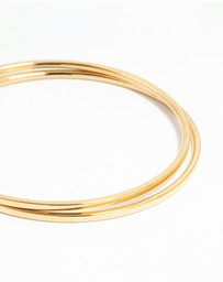 Lovisa - Waterproof Gold Plated Stainless Steel Clean Bangles 2-Pack
