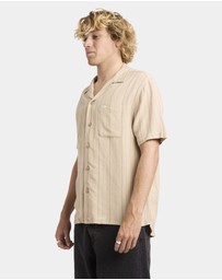 RVCA - Mens Exotica Stripe Short Sleeve Shirt