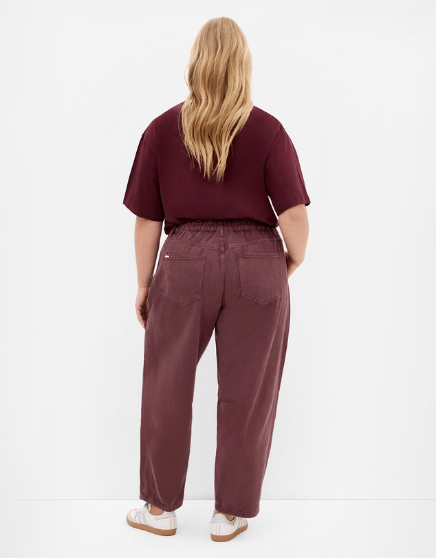 City Chic - Plus size Harley Fit Cassie Barrel Leg Jean - cherry