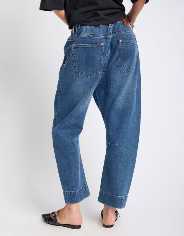ONE TEASPOON - Outcasts Low Waist Drop Crotch Harem Denim Jeans - Rodeo Blue