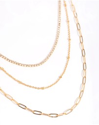 Lovisa - Gold Plated Chain Layered Necklace