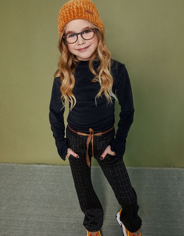 NONO - Kyra Long Sleeve Turtleneck Velour Tee - Kids-Teens