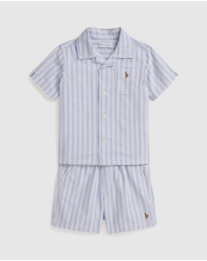 Polo Ralph Lauren - Oxford Shirt & Polo Prepster Short Set - ICONIC EXCLUSIVE - Babies