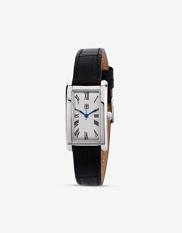 Michael Hill - Women’s Black Leather Watch in Stainless Steel