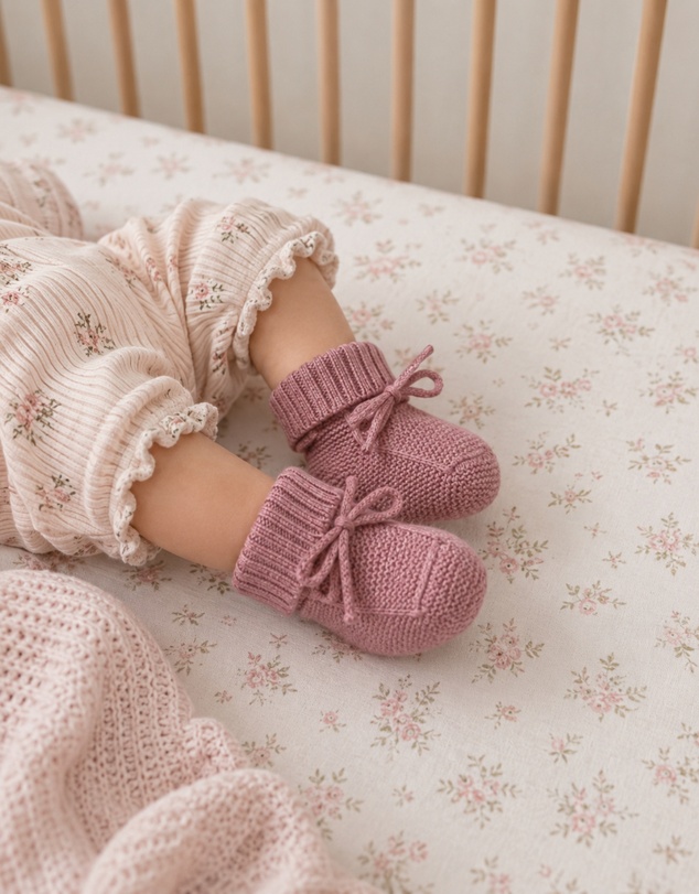 SILK MAGNOLIA - 100% Cashmere Baby Booties