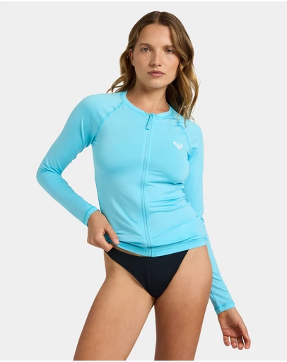 Roxy - Womens Essentials Zipped Long Sleeve Rashguard