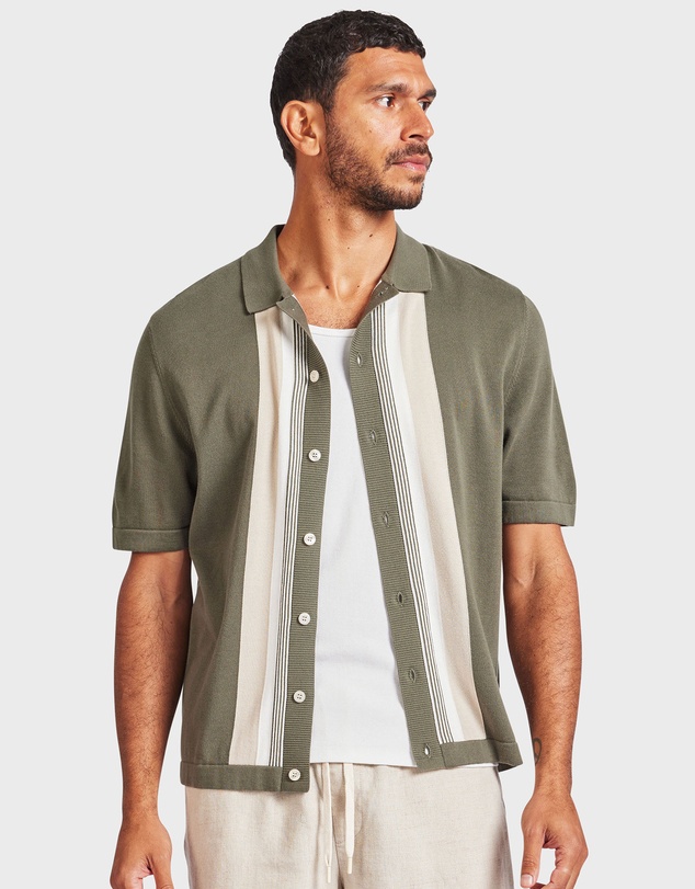 Academy Brand - Joey Stripe Knit Polo